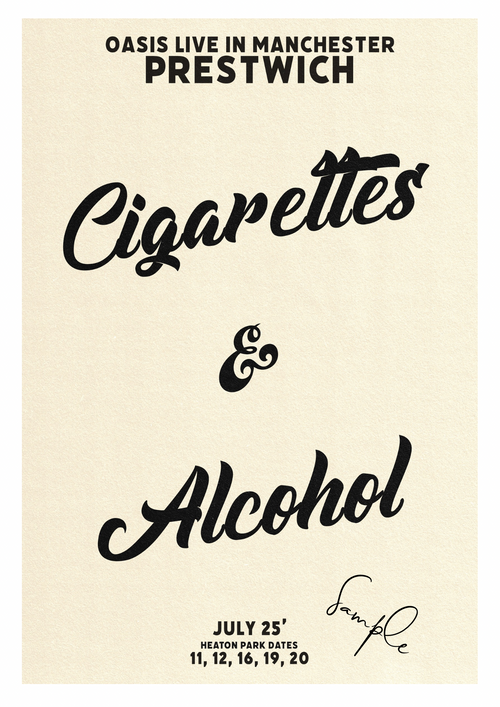 Limited Edition ‘Cigarettes & Alcohol’ Print